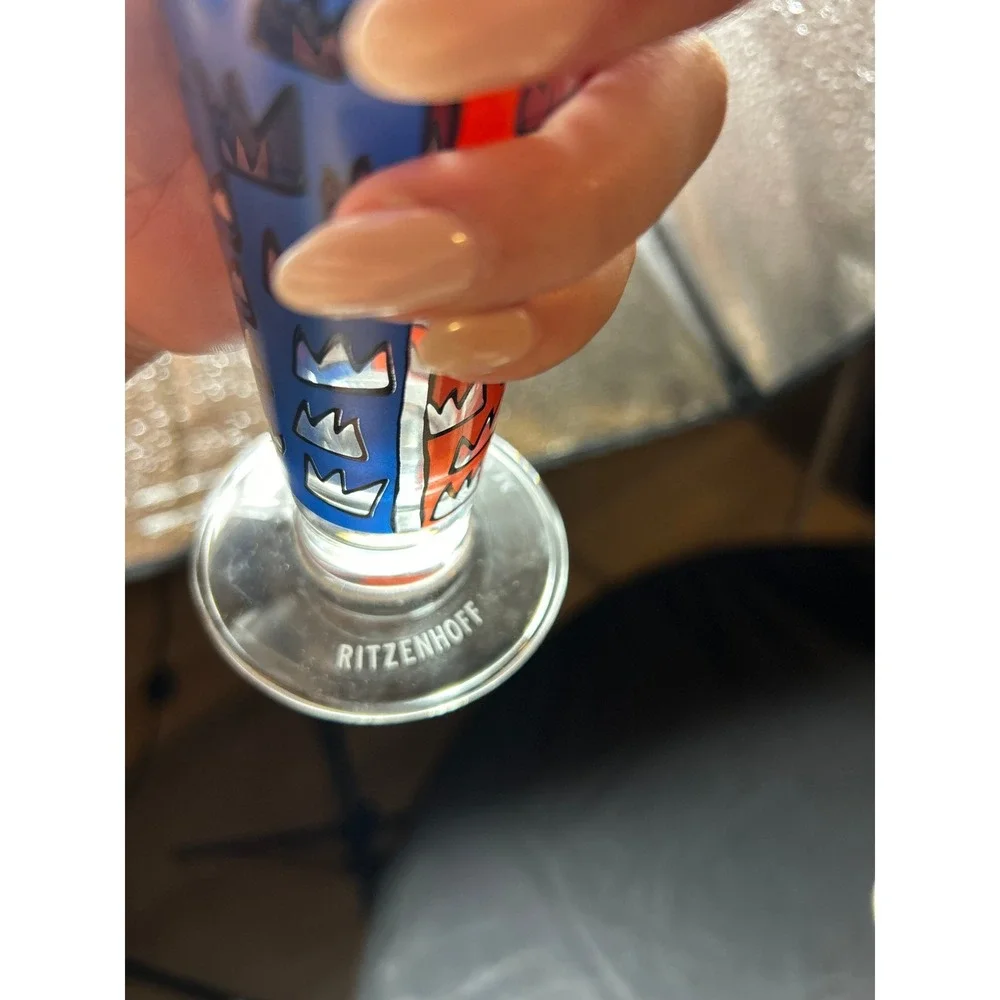 NEW Ritzenhoff Martina Schlenke 1999 Beer Glass Tube and 5 Coasters Set 23243
